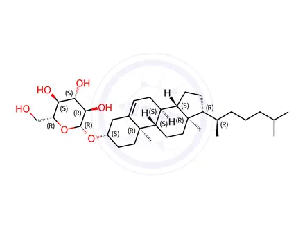 Chemical structure of β-D-glucosyl cholesterol