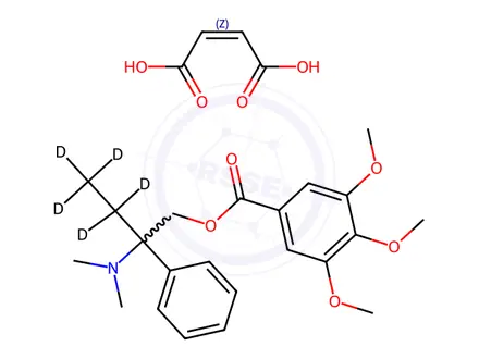 Chemical structure of Trimebutine Maleate-d5