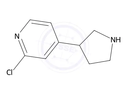 Chemical structure of 2-Chloro-4-(pyrrolidin-3-yl)pyridine