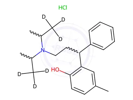 Chemical structure of rac Tolterodine-d6 Hydrochloride