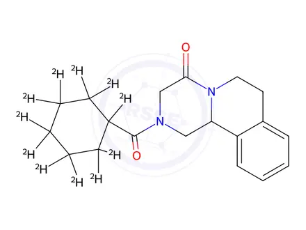 Chemical structure of Praziquantel -D11