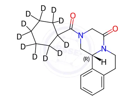Chemical structure of (R)-Praziquantel-d11