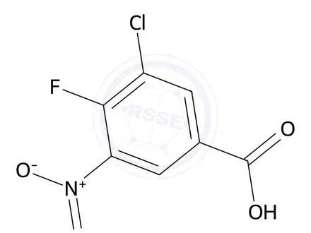Chemical structure of 3-Chloro-4-fluoro-5-nitrobenzoic Acid