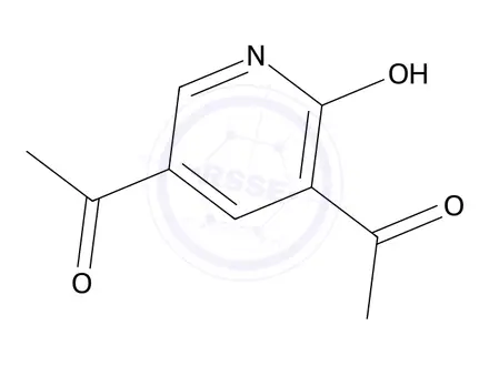Chemical structure of 1,1'-(2-Hydroxypyridine-3,5-diyl)bis(ethan-1-one)