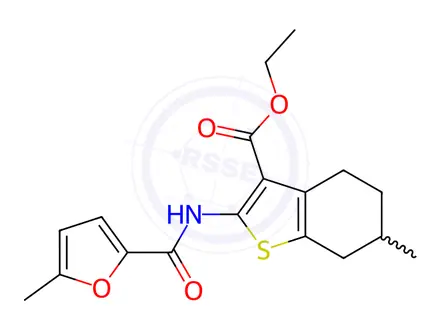 Chemical structure of Ethyl 6-methyl-2-(5-methylfuran-2-carboxamido)-4,5,6,7-tetrahydrobenzo[b]thiophene-3-carboxylate