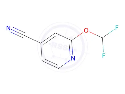 Chemical structure of 2-(Difluoromethoxy)pyridine-4-carbonitrile