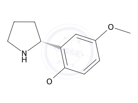 Chemical structure of (R)-2-(2,5-Dimethoxyphenyl)pyrrolidine