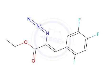 Chemical structure of ethyl 2-azido-3-(2,4,5-trifluorophenyl)prop-2-enoate
