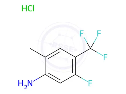 Chemical structure of 5-Fluoro-2-methyl-4-(trifluoromethyl)aniline hydrochloride