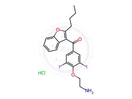 Chemical structure of N,N-Di-Desethyl Amiodarone(Hydrochloride)
