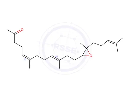 Chemical structure of (5Z,9E)-6,10-dimethyl-12-(3-methyl-3-(4-methylpent-3-en-1-yl)oxiran-2-yl)dodeca-5,9-dien-2-one