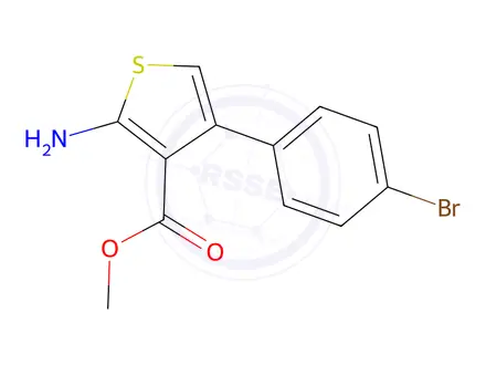Chemical structure of Methyl 2-amino-4-(4-bromophenyl)thiophene-3-carboxylate