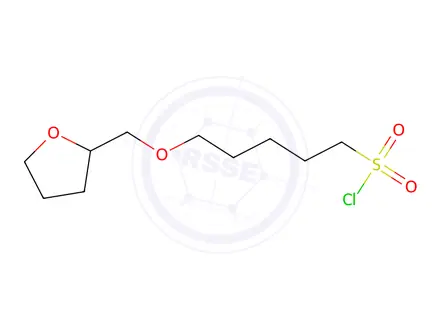 Chemical structure of 5-((Tetrahydrofuran-2-yl)methoxy)pentane-1-sulfonyl chloride
