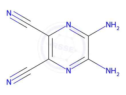 Chemical structure of 5,6-Diamino-2,3-dicyanopyrazine