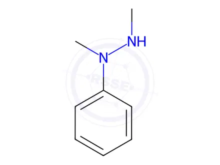 Chemical structure of N,N'-dimethyl-N-phenylhydrazine