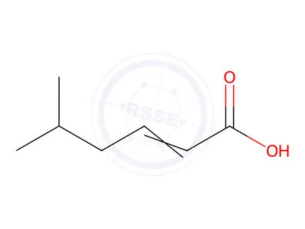 Chemical structure of 5-Methyl-2-hex-2-enoic Acid