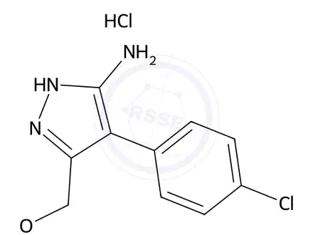 Chemical structure of 4-(4-Chlorophenyl)-3-(methoxymethyl)-1h-pyrazol-5-amine hydrochloride