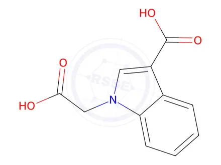 Chemical structure of 1-(Carboxymethyl)-1h-indole-3-carboxylic acid