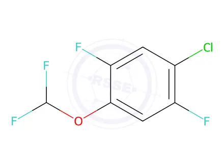 Chemical structure of 1-Chloro-4-(difluoromethoxy)-2,5-difluorobenzene