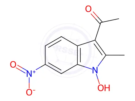Chemical structure of 1-(1-Hydroxy-2-methyl-6-nitro-1H-indol-3-yl)ethanone