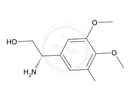 Chemical structure of (s)-2-Amino-2-(3-bromo-4,5-dimethoxyphenyl)ethan-1-ol
