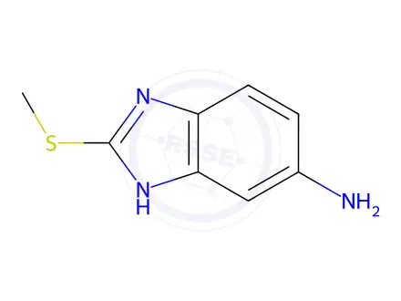 Chemical structure of Benzimidazole, 5(or 6)-amino-2-(methylthio)-(6CI)