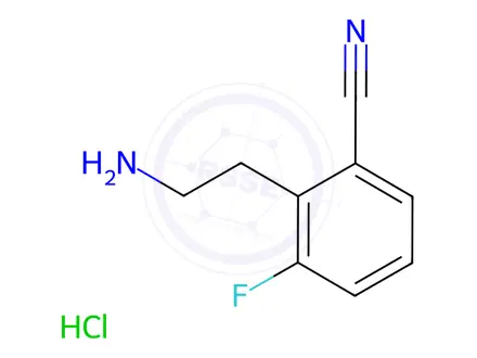 Chemical structure of 2-(2-Aminoethyl)-3-fluorobenzonitrile hydrochloride