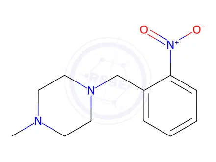 Chemical structure of Piperazine, 1-methyl-4-[(2-nitrophenyl)methyl]-
