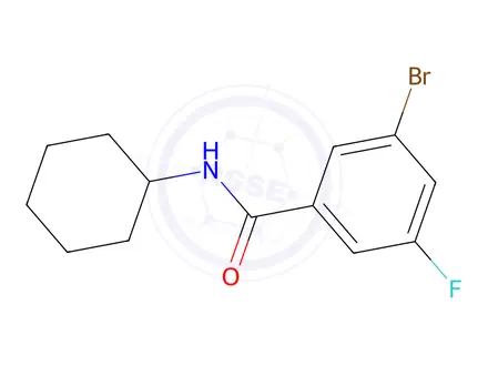 Chemical structure of 3-BRomo-n-cyclohexyl-5-fluorobenzamide