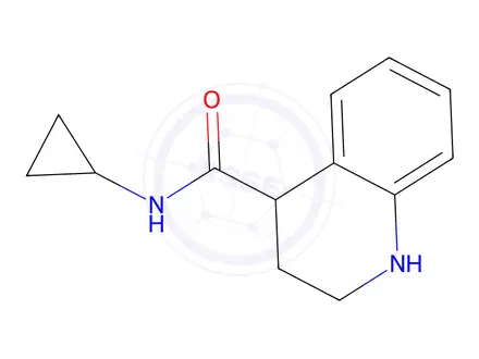 Chemical structure of N-Cyclopropyl-1,2,3,4-tetrahydroquinoline-4-carboxamide