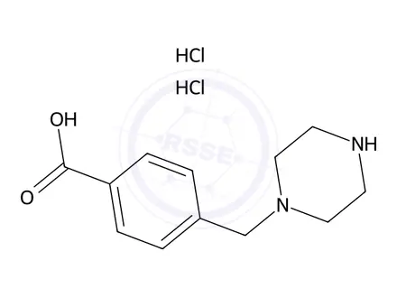 Chemical structure of 4-(Piperazin-1-ylmethyl)benzoic acid dihydrochloride