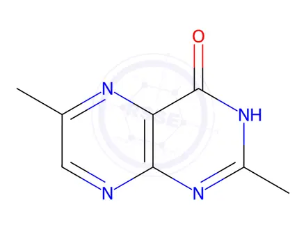 Chemical structure of 4(3H)-Pteridinone,2,6-dimethyl-(8CI)