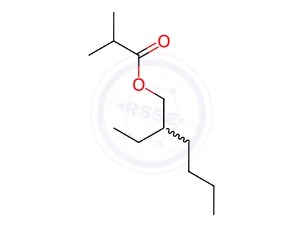 Chemical structure of 2-ethylhexyl isobutyrate