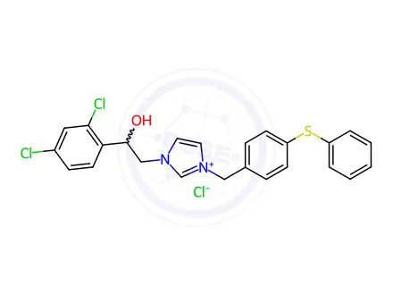 Chemical structure of 3-[2-(2,4-Dichlorophenyl)-2-hydroxyethyl]-1-[[4-(phenylthio)phenyl]methyl]-1H-imidazolium Chloride