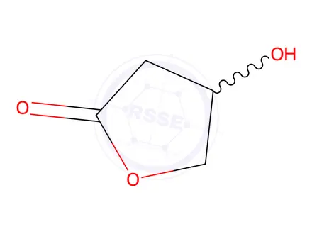 Chemical structure of (+/-)-3-HYDROXY-γ-BUTYROLACTONE