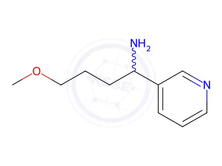 Chemical structure of 4-Methoxy-1-(pyridin-3-yl)butan-1-amine