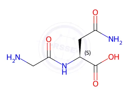 Chemical structure of (2S)-4-Amino-2-[(2-aminoacetyl)amino]-4-oxobutanoic acid