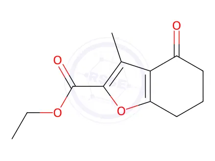 Chemical structure of Ethyl 3-Methyl-4-oxo-4,5,6,7-tetrahydro-1-benzofuran-2-carboxylate