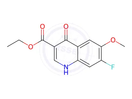 Chemical structure of Ethyl 7-fluoro-4-hydroxy-6-methoxyquinoline-3-carboxylate