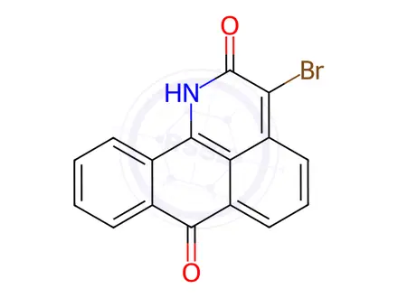 Chemical structure of 3-bromo-1H-dibenzo[de,h]quinoline-2,7-dione