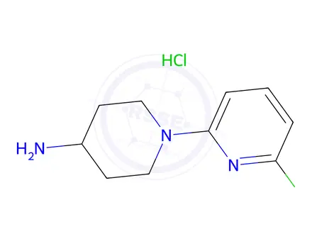 Chemical structure of 1-(6-Chloropyridin-2-yl)piperidin-4-amine hydrochloride