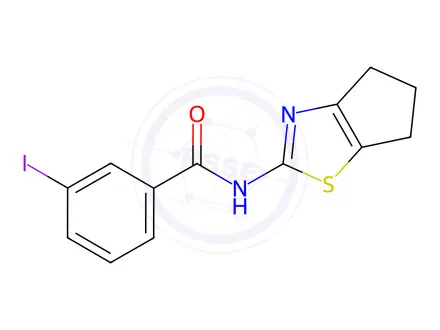 Chemical structure of n-(5,6-Dihydro-4h-cyclopenta[d]thiazol-2-yl)-3-iodobenzamide