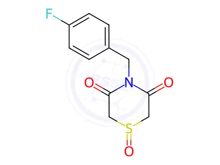 Chemical structure of 4-(4-Fluorobenzyl)thiomorpholine-3,5-dione 1-oxide