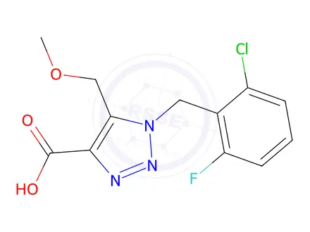 Chemical structure of 1-(2-Chloro-6-fluorobenzyl)-5-(methoxymethyl)-1H-1,2,3-triazole-4-carboxylic acid