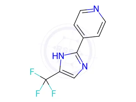 Chemical structure of 2-(4-Pyridyl)-4-trifluoromethylimidazole
