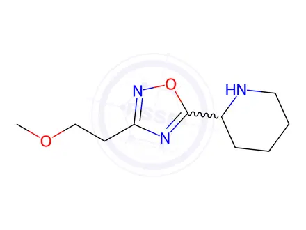 Chemical structure of 2-[3-(2-Methoxyethyl)-1,2,4-oxadiazol-5-yl]piperidine