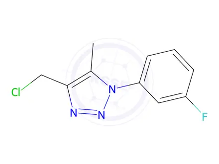 Chemical structure of 4-(Chloromethyl)-1-(3-fluorophenyl)-5-methyl-1H-1,2,3-triazole