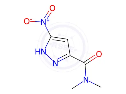 Chemical structure of N,N-dimethyl-5-nitro-1H-pyrazole-3-carboxamide