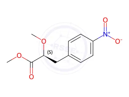 Chemical structure of (S)-Methyl 2-methoxy-3-(4-nitrophenyl)propanoate