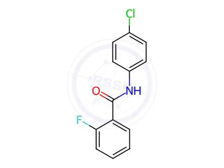 Chemical structure of N-(4-Chlorophenyl)-2-Fluorobenzamide